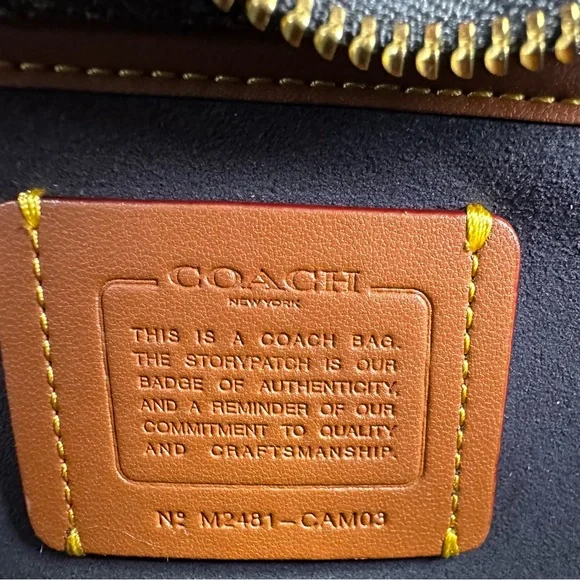 NEW/NWT Women’s Coach Empire Carryall Bag 34 Satchel Glazed Black - Picture 8 of 13